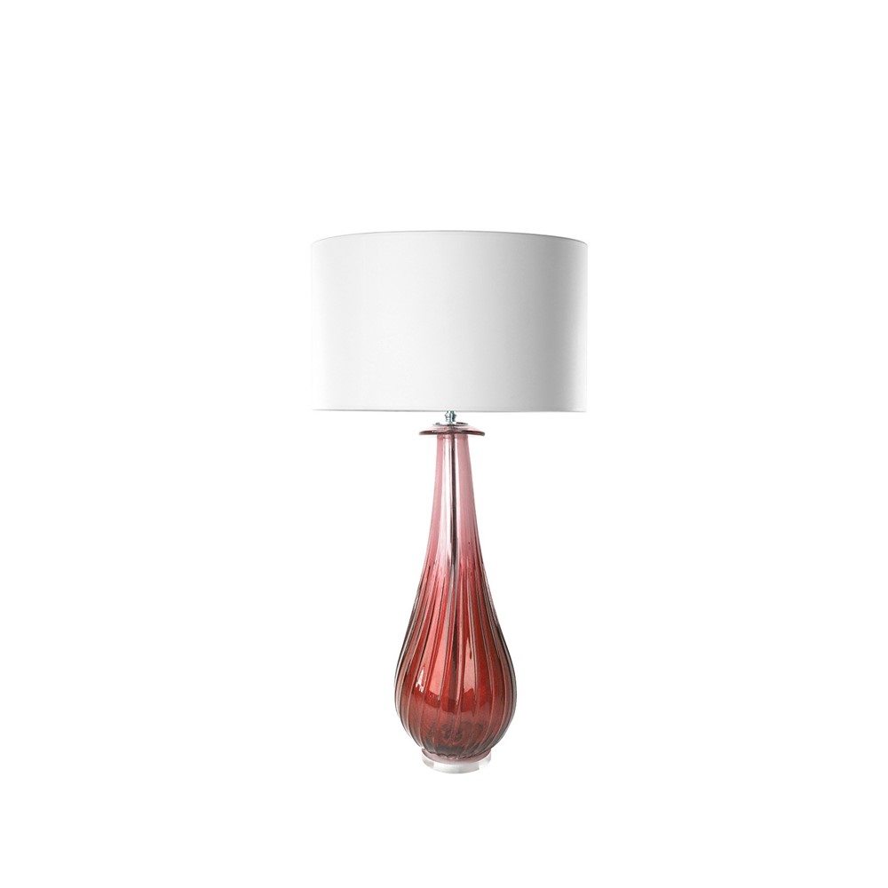 Fulvia Crystal Glass Lamp by William Yeoward in Aurora Red